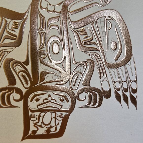 Bill Reid Haida Eagle GHUUT Canadian First Nations Copper Art Signed Card 6x9 - Picture 4 of 10